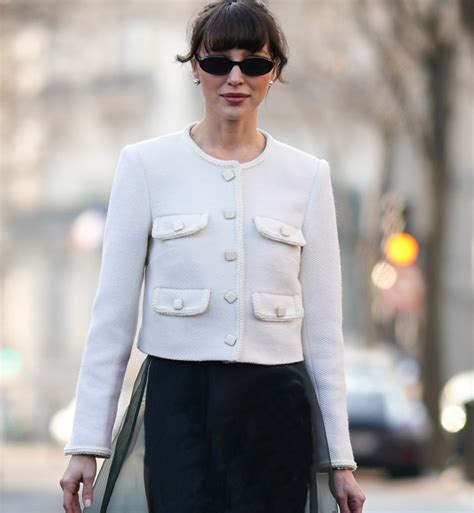 chanel jacket outfit|best Chanel style cropped jacket.